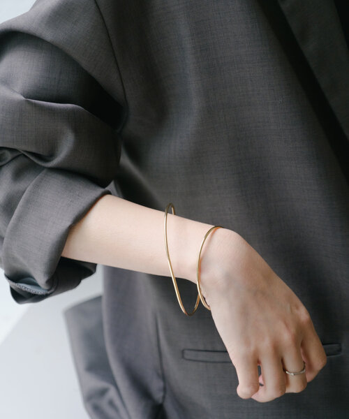 Kastane（カスタネ）の「【fiw.】ダブルバングル（バングル/リストバンド・レディース・シルバー/ゴールド・FREE）」の7枚目の写真