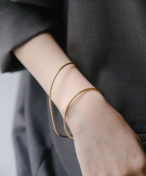 Kastane（カスタネ）の「【fiw.】ダブルバングル（バングル/リストバンド・レディース・シルバー/ゴールド・FREE）」の9枚目の写真