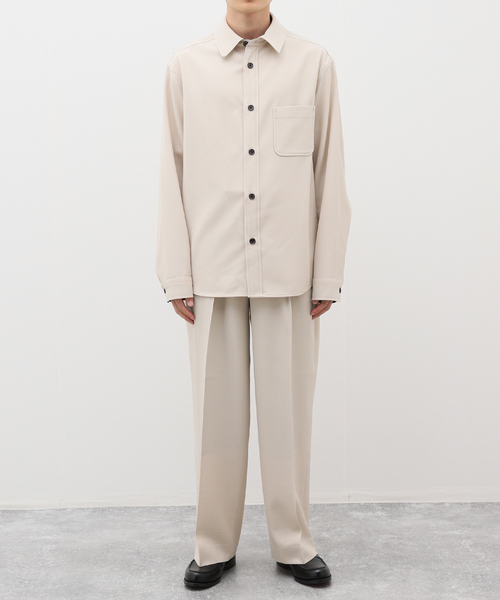 markaware(マーカウェア)の「MARKAWARE(マーカウェア) DOUBLE PLEATED TROUSERS A24C06PT02C(スラックス・メンズ・ブラック/アイボリー・1/2)」の3枚目の写真