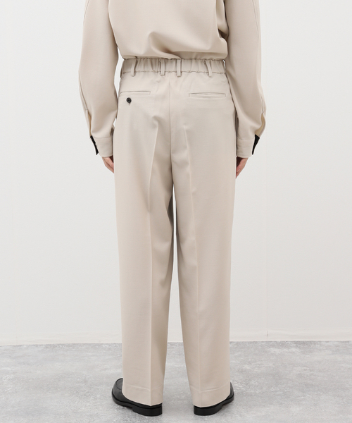 markaware(マーカウェア)の「MARKAWARE(マーカウェア) DOUBLE PLEATED TROUSERS A24C06PT02C(スラックス・メンズ・ブラック/アイボリー・1/2)」の6枚目の写真