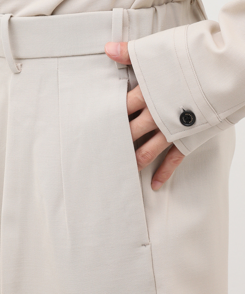 markaware(マーカウェア)の「MARKAWARE(マーカウェア) DOUBLE PLEATED TROUSERS A24C06PT02C(スラックス・メンズ・ブラック/アイボリー・1/2)」の10枚目の写真