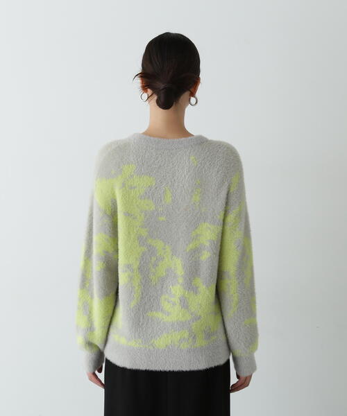 N.（N. Natural Beauty Basic）（エヌエヌナチュラルビューティーベーシック）の「キカ柄ジャガードニット（ニット/セーター・レディース・ライトグレー/ブラウン/チャコールグレー・MEDIUM）」の11枚目の写真