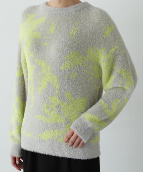 N.（N. Natural Beauty Basic）（エヌエヌナチュラルビューティーベーシック）の「キカ柄ジャガードニット（ニット/セーター・レディース・ライトグレー/ブラウン/チャコールグレー・MEDIUM）」の12枚目の写真