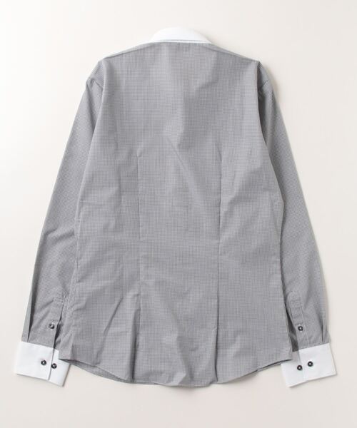 TOKYO SHIRTS（トウキョウシャツ）の「形態安定ノーアイロン クレリックワイド 長袖ビジネスワイシャツ（ビジネスシャツ・レディース・チャコール・S/M/L/LL/XL）」の3枚目の写真