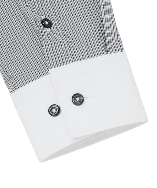 TOKYO SHIRTS（トウキョウシャツ）の「形態安定ノーアイロン クレリックワイド 長袖ビジネスワイシャツ（ビジネスシャツ・レディース・チャコール・S/M/L/LL/XL）」の6枚目の写真