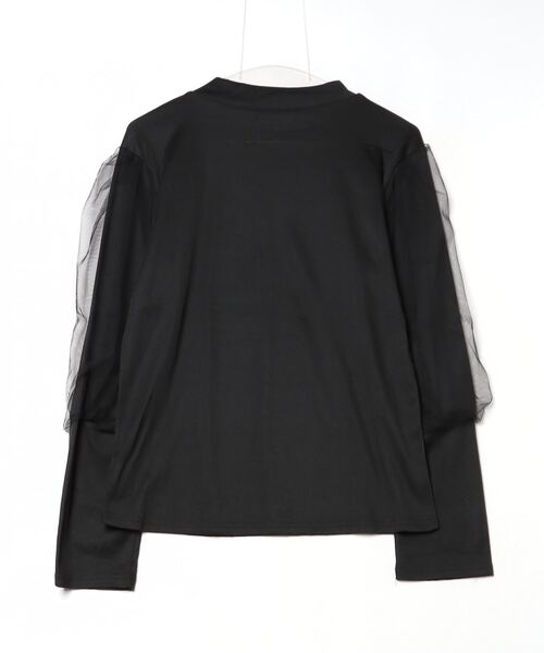 leune（ルネ）の「チュールスリーブハイネックトップス（Tシャツ/カットソー・レディース・ホワイト/ブラック・FREE）」の10枚目の写真