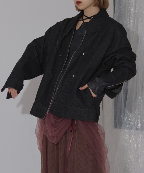 Ezick（エジック）の「Switching studsアソートジャケット（その他アウター・レディース・ブラック系その他/ブラック・FREE）」の12枚目の写真