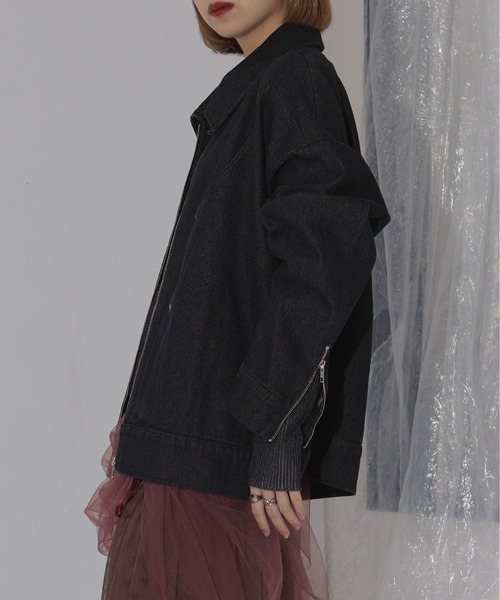 Ezick（エジック）の「Switching studsアソートジャケット（その他アウター・レディース・ブラック系その他/ブラック・FREE）」の3枚目の写真