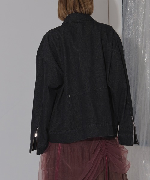 Ezick（エジック）の「Switching studsアソートジャケット（その他アウター・レディース・ブラック系その他/ブラック・FREE）」の4枚目の写真