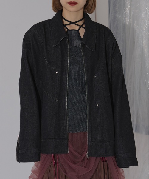 Ezick（エジック）の「Switching studsアソートジャケット（その他アウター・レディース・ブラック系その他/ブラック・FREE）」の5枚目の写真