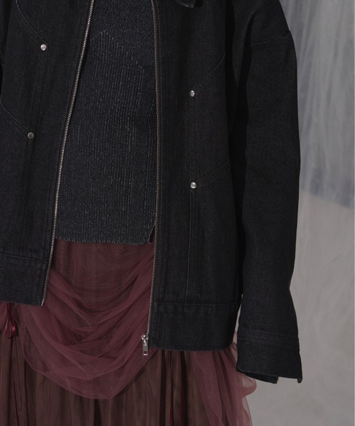 Ezick（エジック）の「Switching studsアソートジャケット（その他アウター・レディース・ブラック系その他/ブラック・FREE）」の7枚目の写真