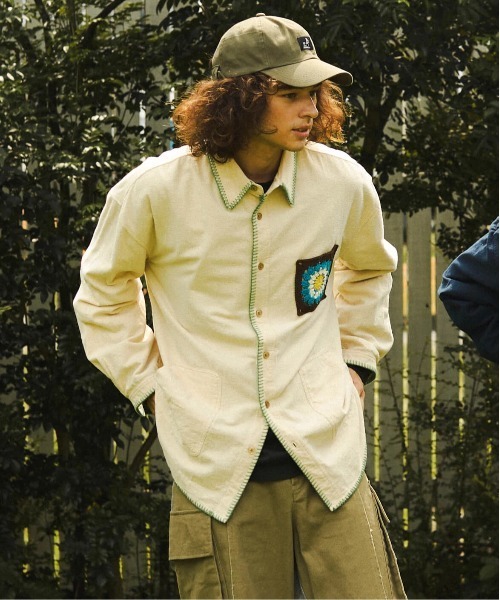 go slow caravan ネル起毛かぎ針編みポケットシャツ【WEB限定】 楽天市場】go slow caravan ネル起毛かぎ針編みポケットシャツ