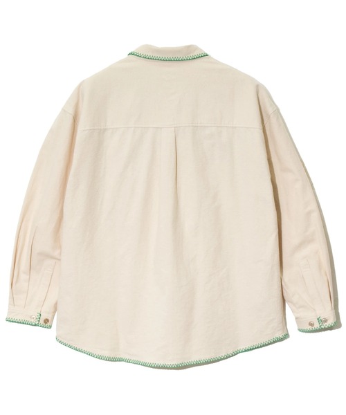 go slow caravan（ゴースローキャラバン）の「ネル起毛カギ針編みポケットシャツ（シャツ/ブラウス・メンズ・ネイビー/ベージュ/キャメル・MEDIUM/LARGE/X-LARGE）」の19枚目の写真