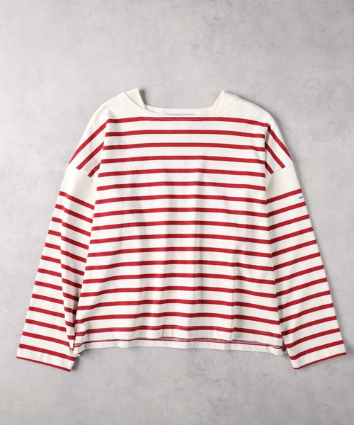 Right-on(ライトオン)の「バスクボーダーロンT(Tシャツ/カットソー・レディース・ネイビー/フューシャピンク/ブラック・M/L/XL)」の5枚目の写真