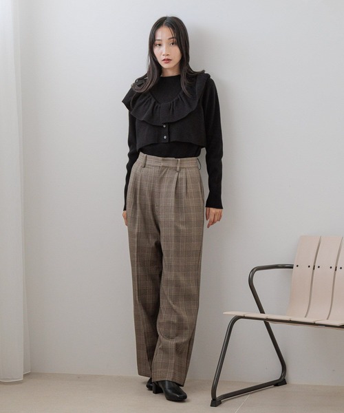 LOWRYS FARM(ローリーズファーム)の「チェックワイドパンツ 151431(スラックス・レディース・ブラウン/グレー・MEDIUM/LARGE)」の20枚目の写真