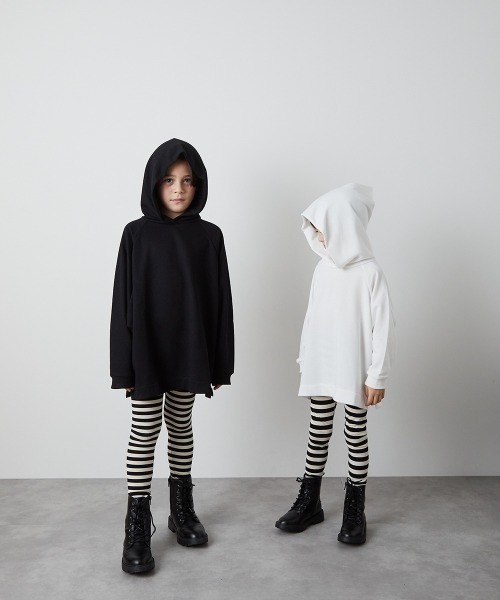 riziere（リジェール）の「とんがりフードパーカー（パーカー・キッズ・ホワイト/ブラック・130/140/90/100/110/120）」の5枚目の写真
