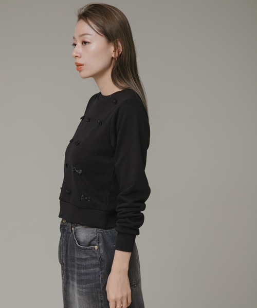 URBAN RESEARCH Sonny Label（アーバンリサーチサニーレーベル）の「『ZOZOtown限定』プチリボン裏毛プルオーバー（スウェット・レディース・チャコールグレー/ブラック/ライトベージュ・FREE）」の15枚目の写真