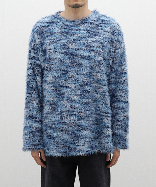 417 EDIFICE（フォーワンセブンエディフィス）の「メランジシャギーカットソー（Tシャツ/カットソー・メンズ・ブルー系その他/ライトグリーン/ラスタ・LARGE/MEDIUM）」の2枚目の写真