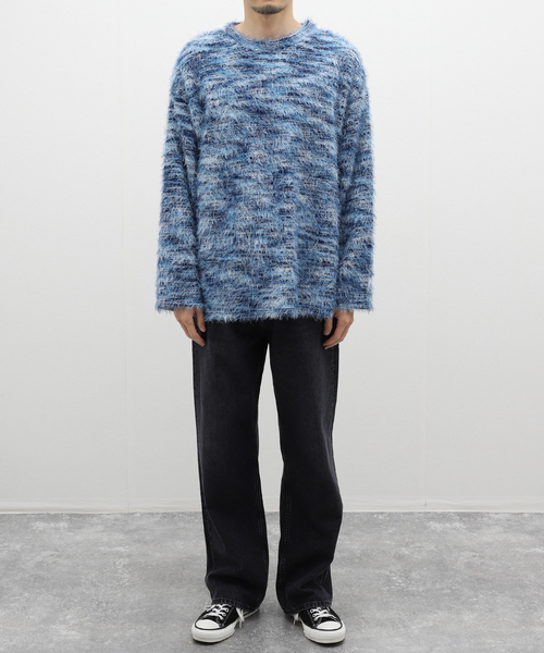 417 EDIFICE（フォーワンセブンエディフィス）の「メランジシャギーカットソー（Tシャツ/カットソー・メンズ・ブルー系その他/ライトグリーン/ラスタ・LARGE/MEDIUM）」の4枚目の写真