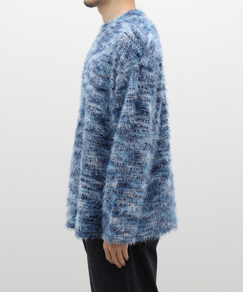 417 EDIFICE（フォーワンセブンエディフィス）の「メランジシャギーカットソー（Tシャツ/カットソー・メンズ・ブルー系その他/ライトグリーン/ラスタ・LARGE/MEDIUM）」の6枚目の写真