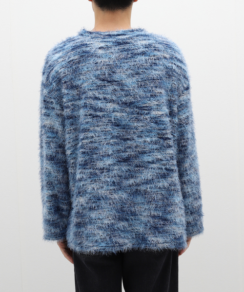 417 EDIFICE（フォーワンセブンエディフィス）の「メランジシャギーカットソー（Tシャツ/カットソー・メンズ・ブルー系その他/ライトグリーン/ラスタ・LARGE/MEDIUM）」の7枚目の写真