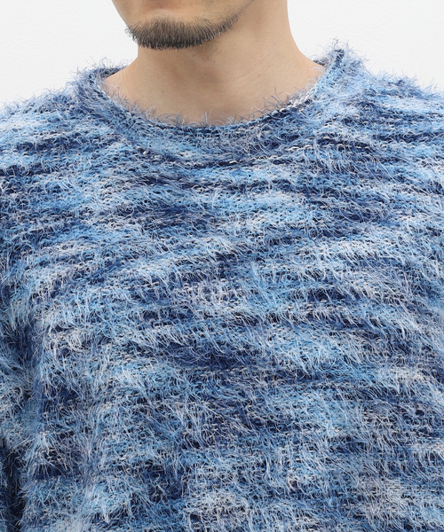 417 EDIFICE（フォーワンセブンエディフィス）の「メランジシャギーカットソー（Tシャツ/カットソー・メンズ・ブルー系その他/ライトグリーン/ラスタ・LARGE/MEDIUM）」の8枚目の写真