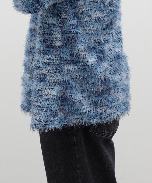 417 EDIFICE（フォーワンセブンエディフィス）の「メランジシャギーカットソー（Tシャツ/カットソー・メンズ・ブルー系その他/ライトグリーン/ラスタ・LARGE/MEDIUM）」の12枚目の写真