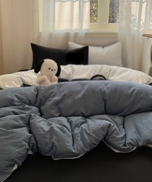 布団カバーセット 3点セット シングル」に該当するグレー/灰色系の