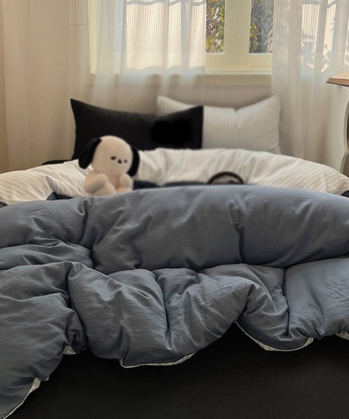 セール】【 somni / ソニ 】 寝具3点セット バイカラー ストライプ