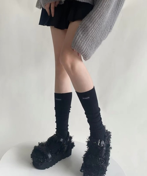 Port(ポート)の「【 SORUTT / ソルト 】 プレッピースタイル タグ ハイソックス #(ソックス/靴下・レディース・ベージュ/ダークブラウン/ホワイト/グレー/ライトブラウン/ブラック・FREE)」の8枚目の写真
