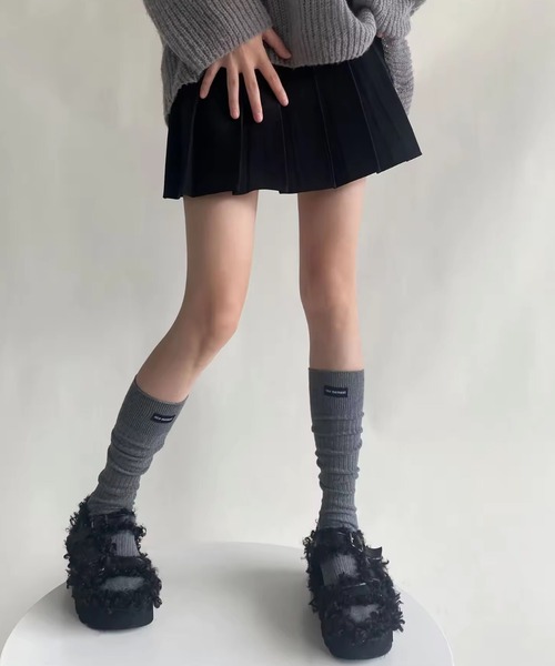 Port(ポート)の「【 SORUTT / ソルト 】 プレッピースタイル タグ ハイソックス #(ソックス/靴下・レディース・ベージュ/ダークブラウン/ホワイト/グレー/ライトブラウン/ブラック・FREE)」の9枚目の写真