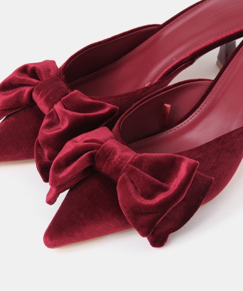 FOREVER 21（フォーエバー トゥエンティーワン）の「ベロアリボンサンダル（サンダル・レディース・バーガンディー/ブラック・23cm/24cm/25cm）」の9枚目の写真