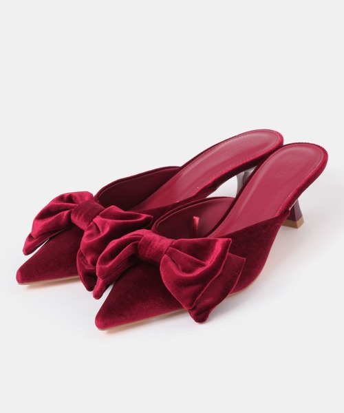 FOREVER 21（フォーエバー トゥエンティーワン）の「ベロアリボンサンダル（サンダル・レディース・バーガンディー/ブラック・23cm/24cm/25cm）」の13枚目の写真