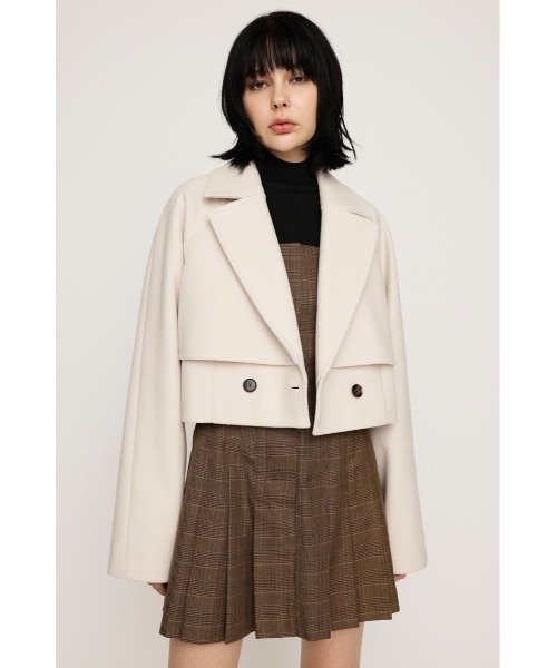 SLY（スライ）の「CROPPED TRENCH COAT クロップド トレンチ コート / セットアップ可（トレンチコート・レディース・ネイビー/ブラウン/アイボリー・FREE）」の4枚目の写真