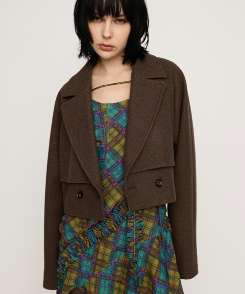 SLY（スライ）の「CROPPED TRENCH COAT クロップド トレンチ コート / セットアップ可（トレンチコート・レディース・ネイビー/ブラウン/アイボリー・FREE）」の11枚目の写真