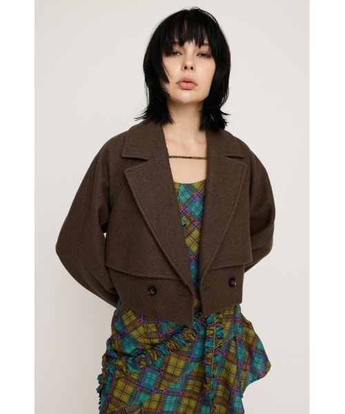 SLY（スライ）の「CROPPED TRENCH COAT クロップド トレンチ コート / セットアップ可（トレンチコート・レディース・ネイビー/ブラウン/アイボリー・FREE）」の14枚目の写真