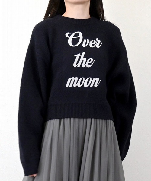 フロッキーロゴニットクロップドプルオーバー（ニット/セーター）｜STYLEBLOCK（スタイルブロック） 5,725円