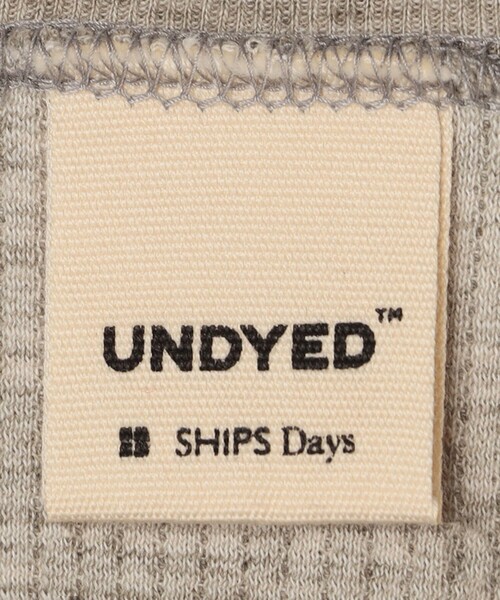SHIPS Days（シップスデイズ）の「【SHIPS DAYS別注】UNDYED: ワッフル リブ クルー（Tシャツ/カットソー・メンズ・ナチュラル/グレー・3/2）」の7枚目の写真