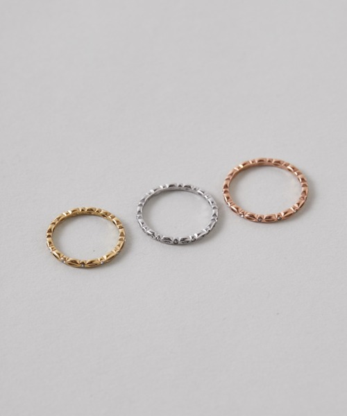 ciite' surgical stainless(シーテサージカルステンレス)の「【 金属アレルギー対応 】 デザインリング サージカルステンレス(リング・レディース・ピンクゴールド/シルバー/ゴールド・13号/11号/9号)」の5枚目の写真