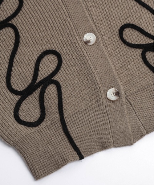 AMELY（エミリー）の「リボンラインニットカーディガン（カーディガン