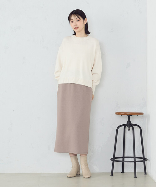 COMME CA ISM（コムサイズム）の「【ウォッシャブル】　日本の色　クルーネックニット（ニット/セーター・レディース・オフホワイト/グレー/ブラック/イエロー×グリーン/サックスブルー・MEDIUM/LARGE）」の15枚目の写真