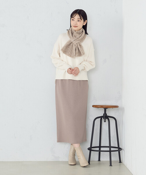COMME CA ISM（コムサイズム）の「【ウォッシャブル】　日本の色　クルーネックニット（ニット/セーター・レディース・オフホワイト/グレー/ブラック/イエロー×グリーン/サックスブルー・MEDIUM/LARGE）」の17枚目の写真