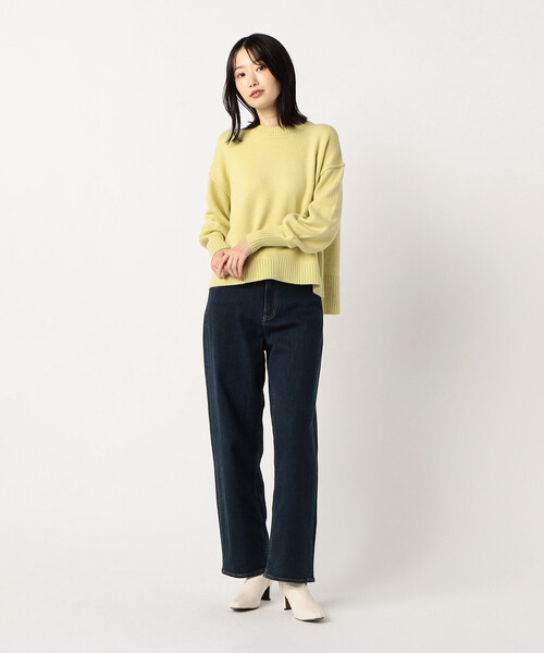 COMME CA ISM（コムサイズム）の「【ウォッシャブル】　日本の色　クルーネックニット（ニット/セーター・レディース・オフホワイト/グレー/ブラック/イエロー×グリーン/サックスブルー・MEDIUM/LARGE）」の18枚目の写真