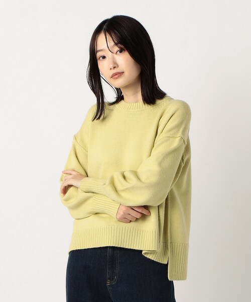 COMME CA ISM（コムサイズム）の「【ウォッシャブル】　日本の色　クルーネックニット（ニット/セーター・レディース・オフホワイト/グレー/ブラック/イエロー×グリーン/サックスブルー・MEDIUM/LARGE）」の22枚目の写真