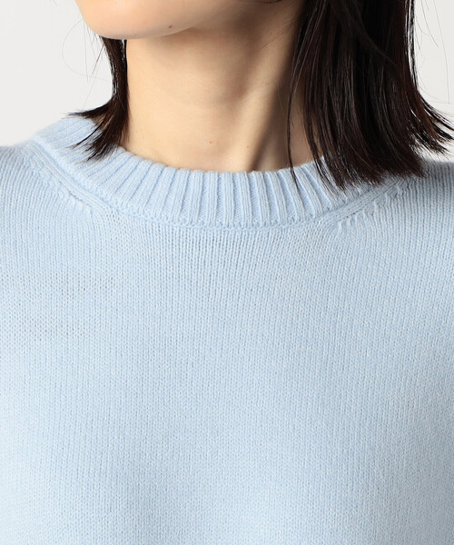 未使用級 2024SS marka ウォッシャブルウール クルーネックニット WARDROBE SMART】マシーンウォッシャブル ウールミックス アゼ