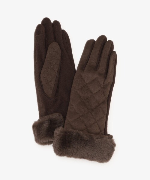 UGG キルティングフェイクファーミトン