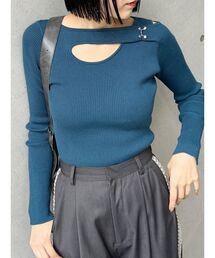 MURUA | フロントオープンリブニット(ニット/セーター)