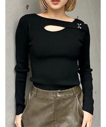 MURUA | フロントオープンリブニット(ニット/セーター)