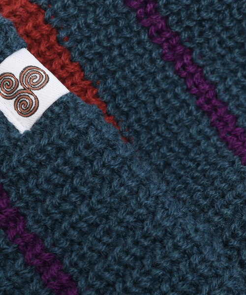 SAYHELLO（セイハロー）の「【SAYHELLO / セイハロー】Border Knited Cap（ニットキャップ/ビーニー・メンズ・ネイビー/カーキ・FREE）」の5枚目の写真