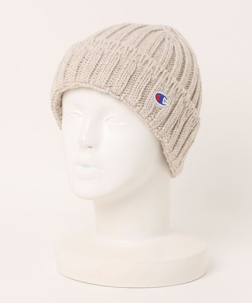 Champion（チャンピオン）の「【Champion】リブニットワッチ 492-1011（ニットキャップ/ビーニー・レディース・グレー/ブラック/アイボリー/ネイビー/マスタード/モカ・FREE）」の2枚目の写真